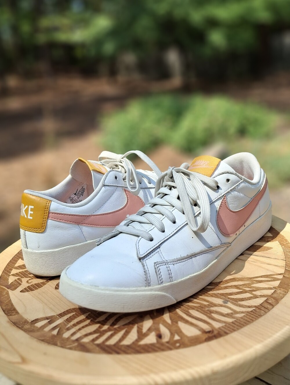 Womens Nike Blazer Low Pink Quartz Pollen Rise Colorway Sneaker AV9370 112 10.5